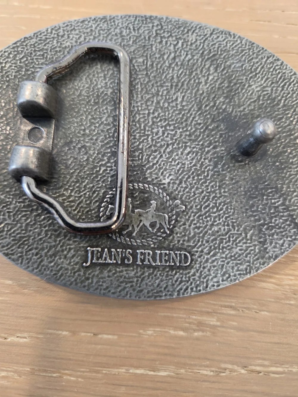 Jean's Friend Mutton Busting Champion Western Oval Belt Buckle
